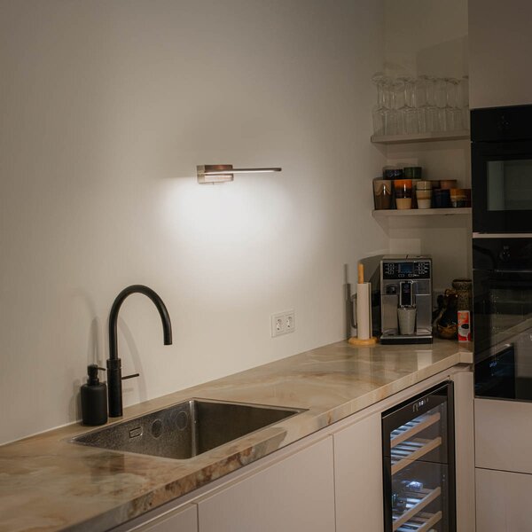 Stenska svetilka iz jekla 62 cm, vključno z LED IP44 - Jerre