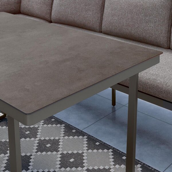 Mömax Lounge Garnitura Emmi, Antracit, Rjava, 4-Delno