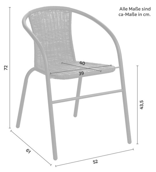 Mömax Vrtni Stol Amora, Črna