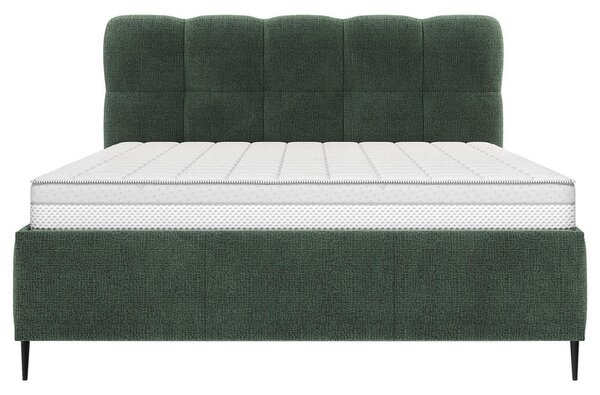 OBLAZINJENA POSTELJA 140 cm x 200 cm , tekstil zelena
