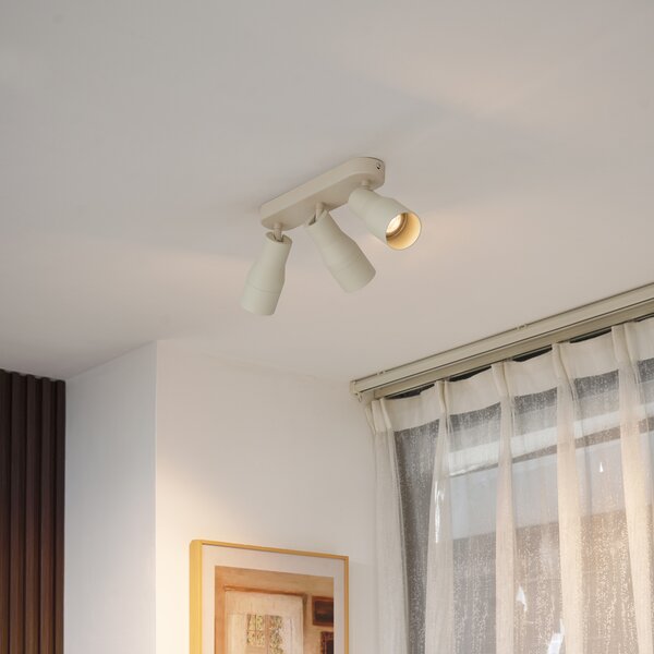 Okrogel stropni reflektor bež GU10 50 mm 3-lučni - Stanley