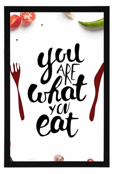 Plakat z napisom – You are what you eat