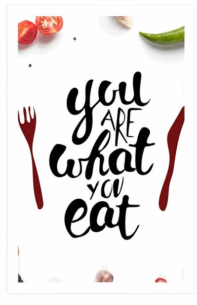 Plakat z napisom – You are what you eat