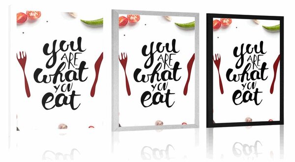 Plakat z napisom – You are what you eat