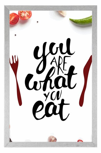 Plakat z napisom – You are what you eat