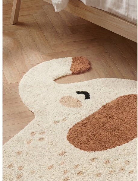 Rjava/kremno bela pralna/ročno tkana bombažna otroška preproga 95x120 cm Snuggle Emmi – Hanse Home