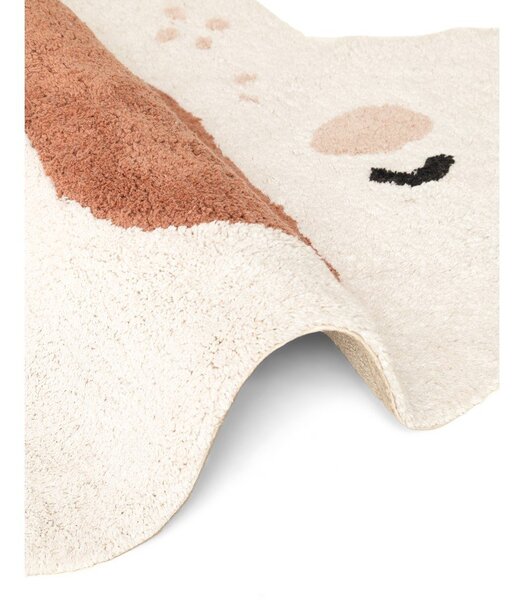Rjava/kremno bela pralna/ročno tkana bombažna otroška preproga 95x120 cm Snuggle Emmi – Hanse Home