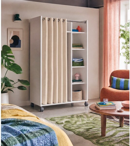 Bela/bež garderobna omara 100x160 cm Kit – Tvilum
