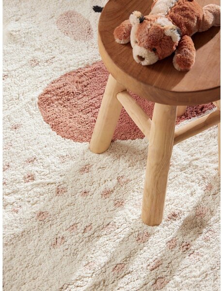 Rjava/kremno bela pralna/ročno tkana bombažna otroška preproga 95x120 cm Snuggle Emmi – Hanse Home
