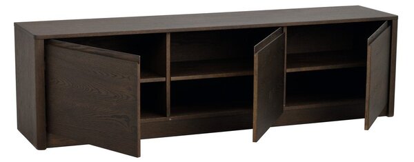 Komoda v hrastovem dekorju v temni naravni barvi 180x50x40 cm Melstone – Rowico