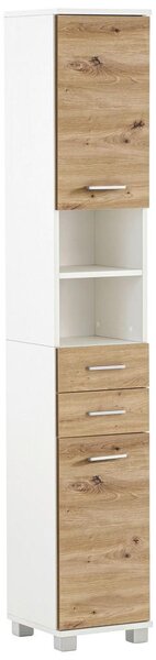 Stylife Visoka Omara Palermo, Bela, Barva Hrasta