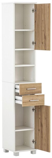 Stylife Visoka Omara Palermo, Bela, Barva Hrasta