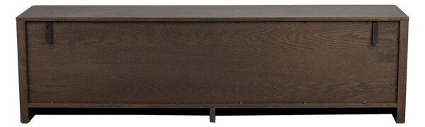 Komoda v hrastovem dekorju v temni naravni barvi 180x50x40 cm Melstone – Rowico