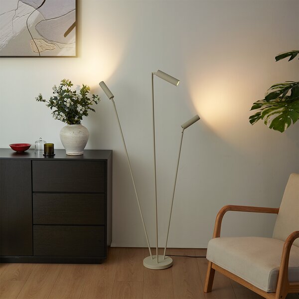 Sodobna stoječa svetilka bež 3-luči GU10 35mm - Thomas
