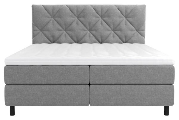 POSTELJA Z VZMETNICO 140 cm x 200 cm , tekstil siva