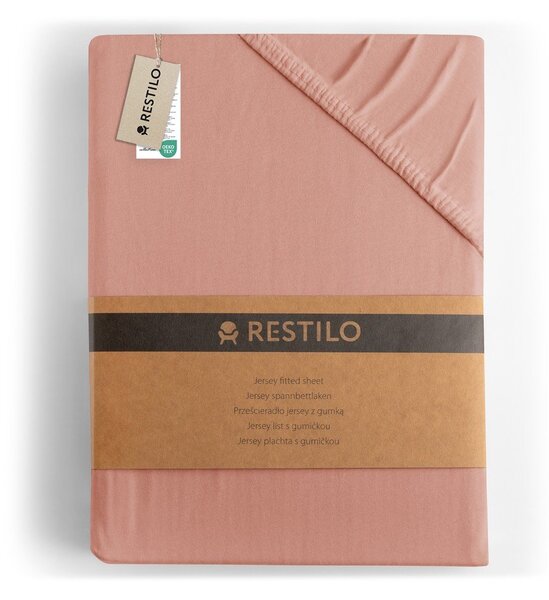 Breskova napenjalna rjuha iz jerseyja 240x220 cm Amber – Restilo