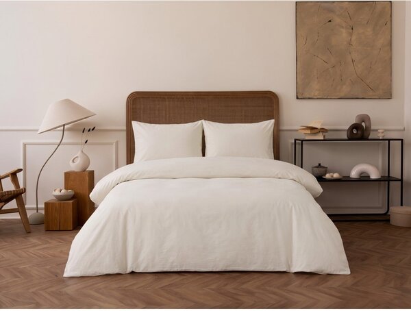 Podaljšana bež posteljnina za zakonsko posteljo iz bombažnega satena 240x220 cm Elegant – Mijolnir