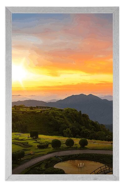 Plakat jutranji sončni vzhod nad Tajsko