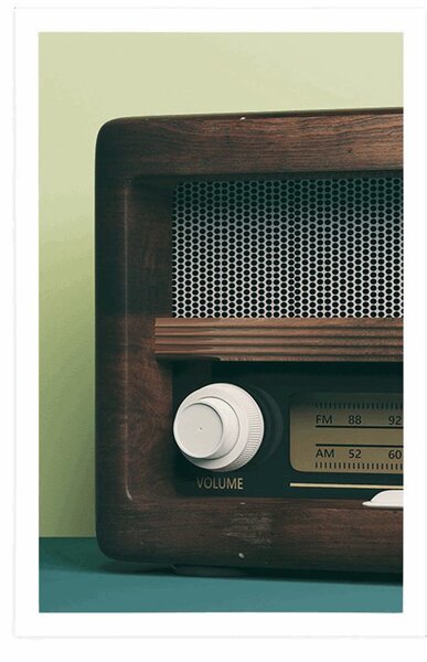 Plakat retro radio