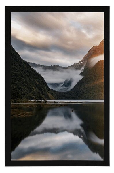 Plakat Milford Sound ob sončnem vzhodu