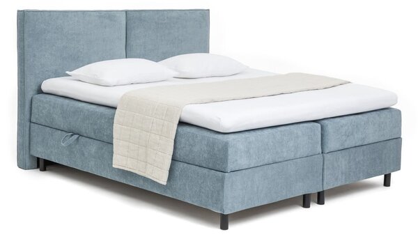 Modra boxspring postelja s prostorom za shranjevanje 180x200 cm Elva Bold – Bonami Selection