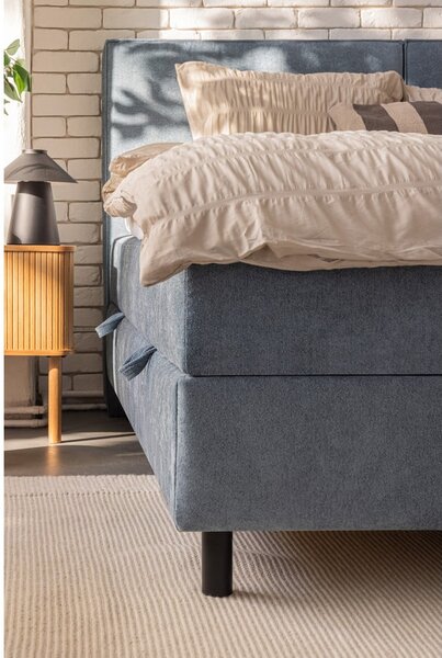 Modra boxspring postelja s prostorom za shranjevanje 180x200 cm Elva Bold – Bonami Selection