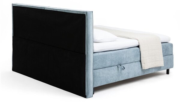 Modra boxspring postelja s prostorom za shranjevanje 180x200 cm Elva Bold – Bonami Selection