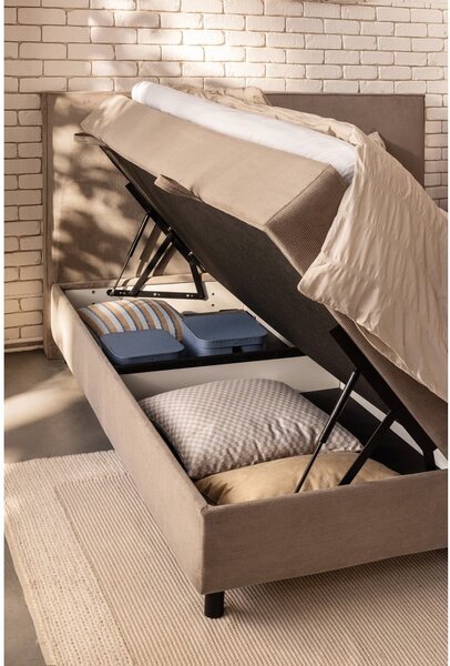 Modra boxspring postelja s prostorom za shranjevanje 160x200 cm Elva Bold – Bonami Selection