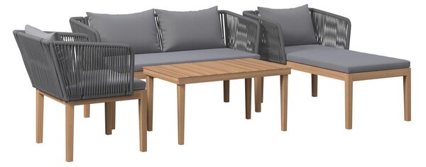 LOUNGE GARNITURA tkanina akacija masivno železo