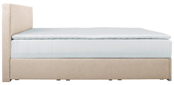 POSTELJA Z VZMETNICO 120 cm x 200 cm , tekstil bež