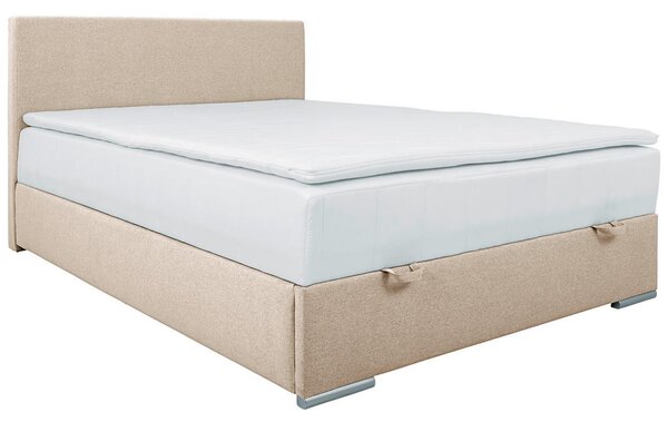 POSTELJA Z VZMETNICO 120 cm x 200 cm , tekstil bež