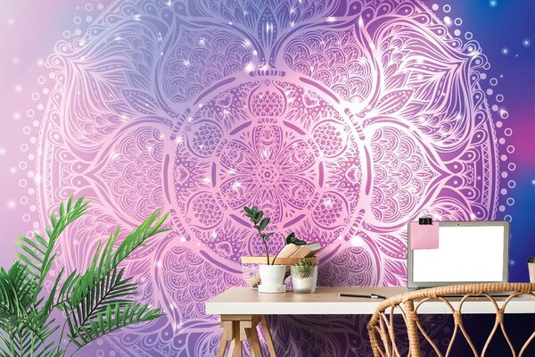 Tapeta indijska Mandala z galaktičnim ozadjem