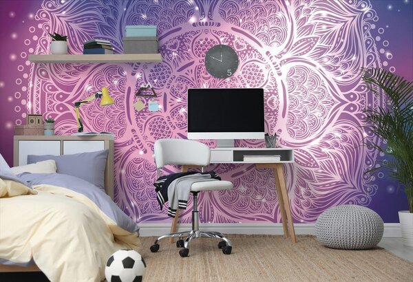 Tapeta indijska Mandala z galaktičnim ozadjem