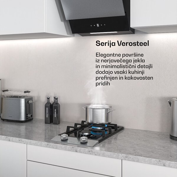 Klarstein Verosteel Plinska kuhalna plošča, 2-conska, električni vžig, združljiva z zemeljskim plinom in utekočinjenim naftnim plinom, 4200 W, 30 cm