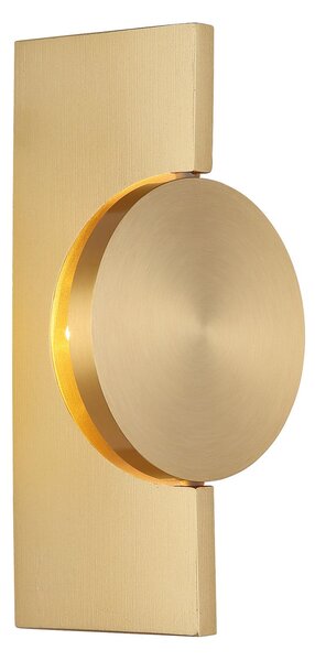 Globo LED-stenna svetilka Jasper, višina 20 cm, matirani medenina, kovina, Zlata / medeninasta, Dnevna soba / jedilnica, Kovina, Sodobni