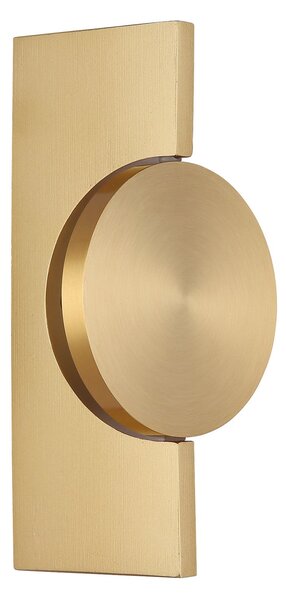 Globo LED-stenna svetilka Jasper, višina 20 cm, matirani medenina, kovina, Zlata / medeninasta, Dnevna soba / jedilnica, Kovina, Sodobni