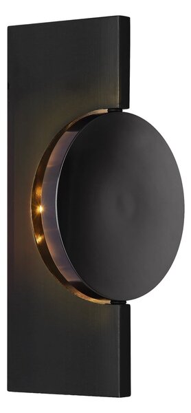Globo LED-stenna svetilka Jasper, višina 20 cm, mat črna, kovina, Črna, Dnevna soba / jedilnica, Kovina, Sodobni