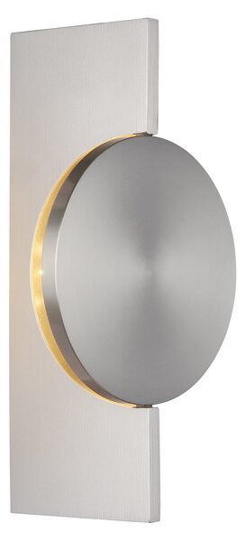 Globo LED-stenna svetilka Jasper, višina 28 cm, mat nikljev, kovina, Kovinska, Dnevna soba / jedilnica, Kovina, Sodobni
