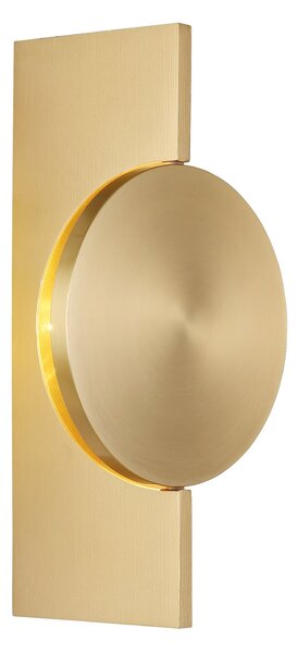 Globo LED-stenna svetilka Jasper, višina 28 cm, matirani medenina, kovina, Zlata / medeninasta, Dnevna soba / jedilnica, Kovina, Sodobni