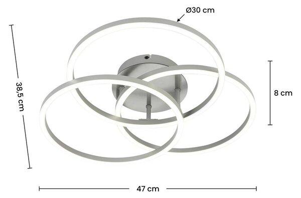 Mömax Stropna Led-svetilka Roland, Ca. 47/38,5/8 Cm