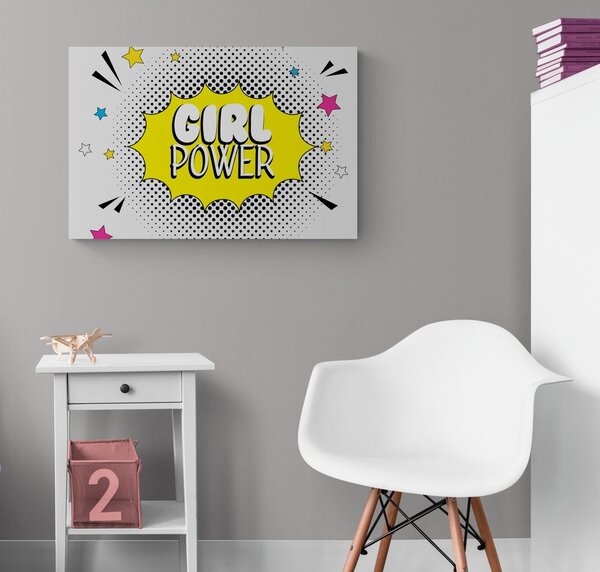 Slika s pop art napisom – GIRL POWER