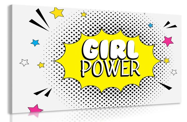 Slika s pop art napisom – GIRL POWER