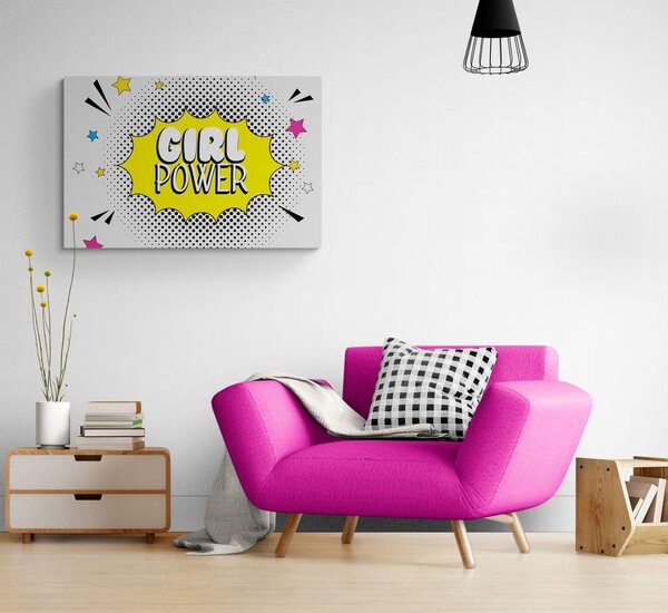 Slika s pop art napisom – GIRL POWER