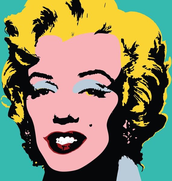 Slika ikonična Marilyn Monroe v pop art dizajnu