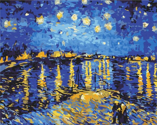 Poslikava po številkah Vincent van Gogh – Starry Night Over the Rhône