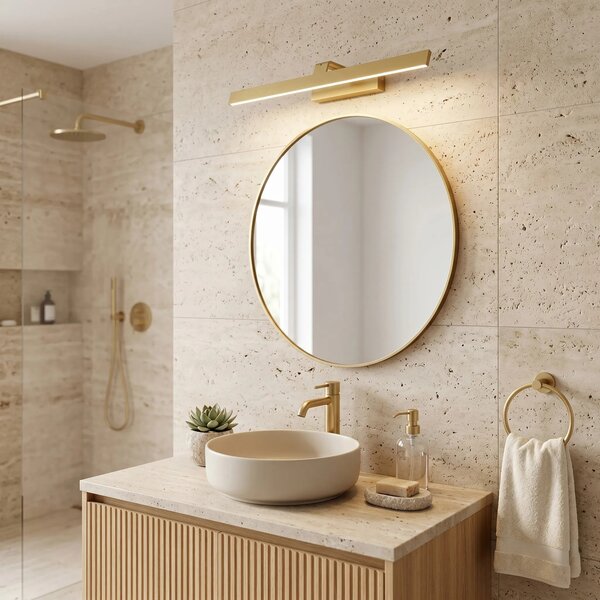 Kopalniška stenska LED svetilka SWE008-1W 58cm BRUSH GOLD