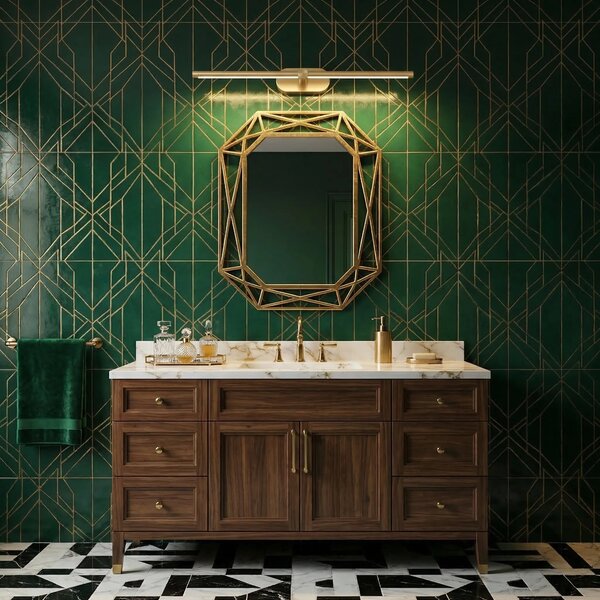 Kopalniška stenska LED svetilka APP1893-1W 60 cm BRUSH GOLD