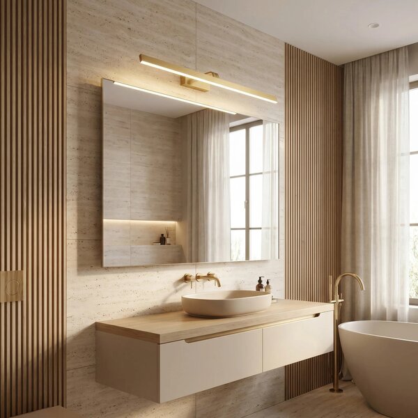 Kopalniška stenska LED svetilka SWE009-1W 73cm BRUSH GOLD