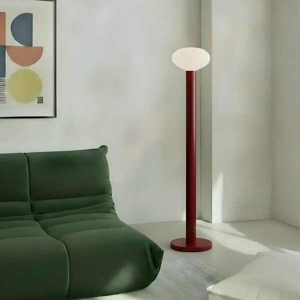 ALDEX Stojna svetilka Flo, rdeča, višina 138 cm, 1-žarek, steklo, Rdeča, Dnevna soba / jedilnica, Kovina, Dizajn