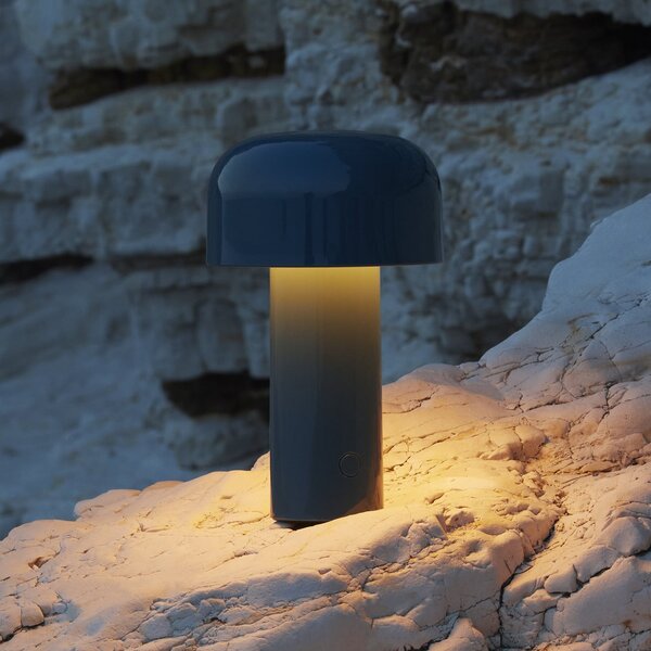 FLOS LED namizna svetilka na baterije Bellhop, modra, 21 cm, z možnostjo, zatemnjen, Modra, Dnevna soba / jedilnica, Plastika, Dizajn